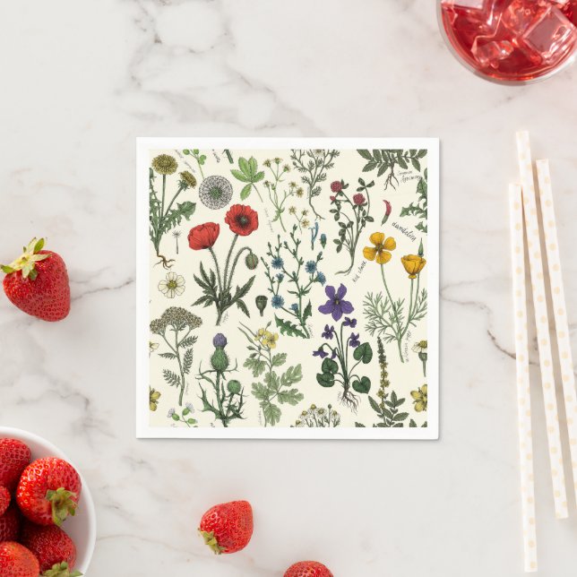 Guardanapo De Papel Wildflowers collage (Insitu)