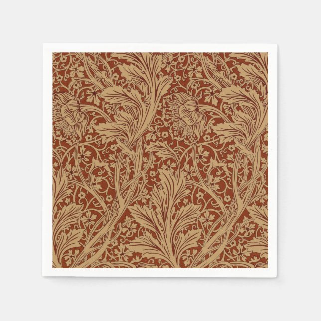 Guardanapo De Papel William Morris Arcadia Jardim Floral Flor Classi (Frente)
