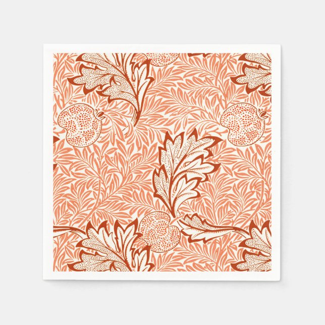 Guardanapo De Papel William Morris Botanical Apple Design (Frente)
