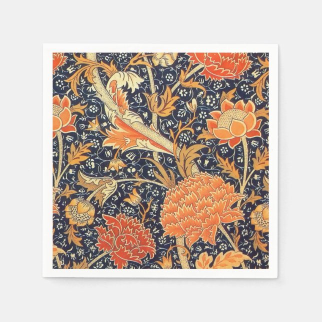 Guardanapo De Papel William Morris Cray Floral Art Nouveau Pattern (Frente)