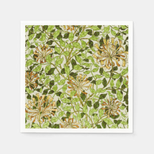 Guardanapo De Papel William Morris Flor de Madressilva Verde