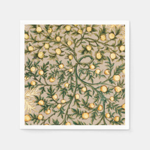 Guardanapo De Papel William Morris Floral Frutas Jardim Flor Clássico