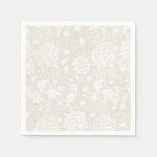 Guardanapo De Papel William Morris Floral Patterno na Sepia