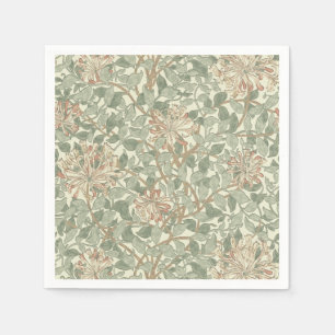 Guardanapo De Papel William Morris Honeysuckle Green Floral