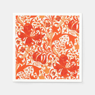 Guardanapo De Papel William Morris Iris e Lily, Mandarin Orange