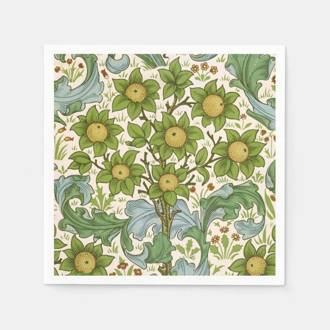 Guardanapo De Papel William Morris' Orchard Delight Art (Frente)