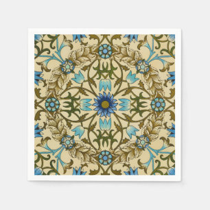 Guardanapo De Papel William Morris - Padrão antigo de vinha e flores 1