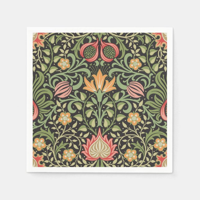 Guardanapo De Papel William Morris Persian Floral Antique (Frente)