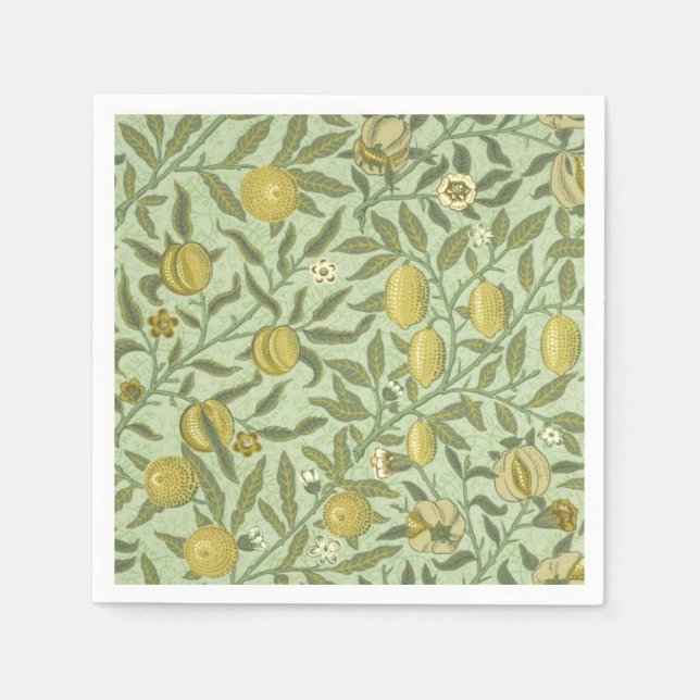 Guardanapo De Papel William Morris Pomegranate Fruta (Frente)