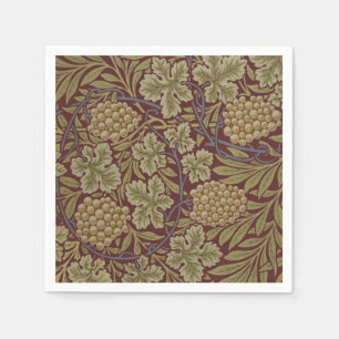 Guardanapo De Papel William Morris Red e Green Wallpaper Floral
