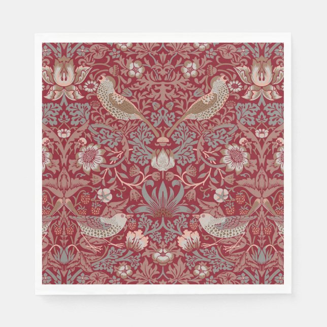 Guardanapo De Papel William Morris Strawberry Thief Wrappaper (Frente)