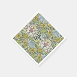 Guardanapo De Papel William Morris Vintage Floral Cor-de-Rosa Verde