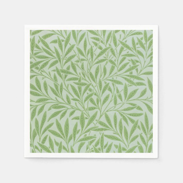 Guardanapo De Papel William Morris Willow Flor Classic Verde (Frente)
