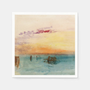 Guardanapo De Papel William Turner - A laguna perto de Veneza no Sunse