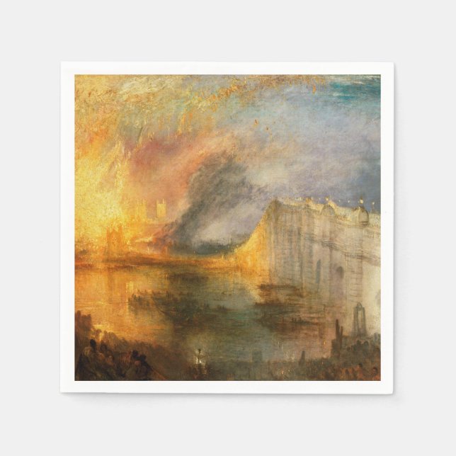 Guardanapo De Papel William Turner - The Burning of the Parliament (Frente)