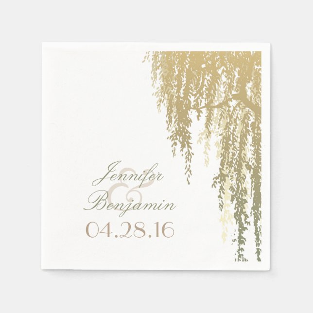 Guardanapo De Papel Willow Tree Wedding (Frente)