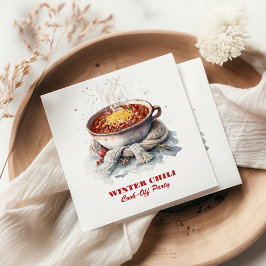 Guardanapo De Papel Winter Chili Cook-Off Party | Holiday Party Table