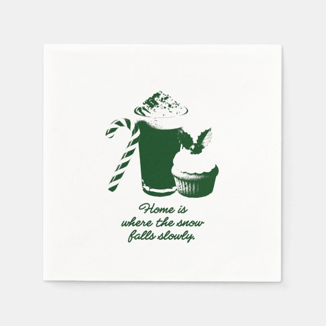 Guardanapo De Papel Winter illustration (Frente)