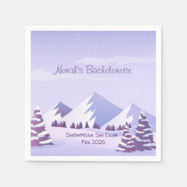 Guardanapo De Papel Winter Mountain Bachelorette Weekend Custom