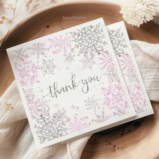 Guardanapo De Papel Winter Onederland Birthday (Winter ONEderland birthday napkins, snowflake birthday napkins, winter wonderland party napkins, fro)