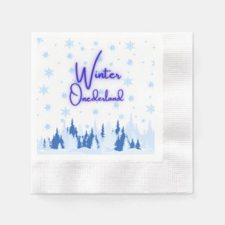 Guardanapo De Papel Winter Onederland First Birthday Party Napkins