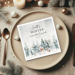 Guardanapo De Papel Winter ONEderland Woodland Animals 1st Birthday