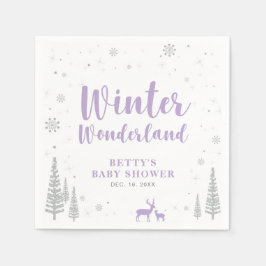 Guardanapo De Papel Winter Wonderland Snow Chá de fraldas Paper Napkin