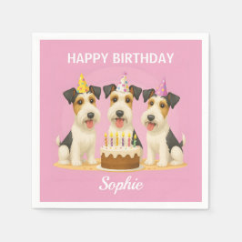 Guardanapo De Papel Wire Hair Fox Terriers Birthday Party