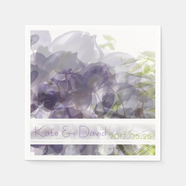 Guardanapo De Papel ©Wisteria Whisper/Wedding ou All-Occasion Personal (Frente)