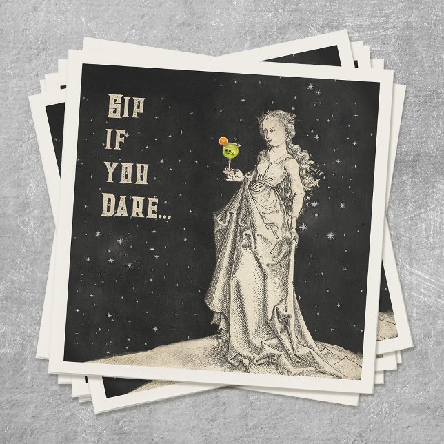 Guardanapo De Papel Witness Themed Halloween Party Cocktail Menu (Criador carregado)