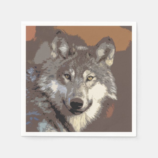 Guardanapo De Papel Wolf 026 (Frente)