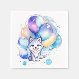 Guardanapo De Papel Wolf Birthday