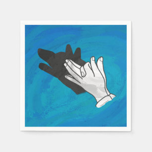 Guardanapo De Papel Wolf Shadow em Azul