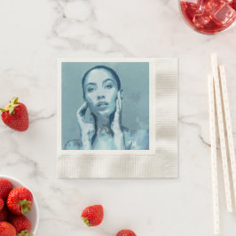 Guardanapo De Papel "Woman in Blue"