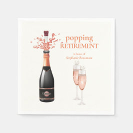 Guardanapo De Papel Woman's Elegant Popping Champagne Retirement