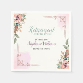 Guardanapo De Papel Women Floral Classic Elegant Retirement Party