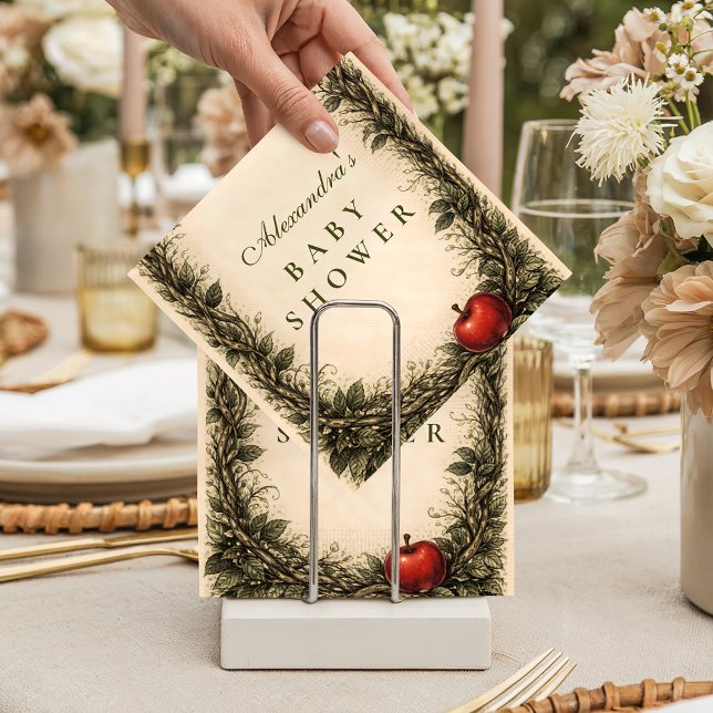 Guardanapo De Papel Woodland Apple Forest Baby Shower (Criador carregado)