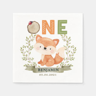 Guardanapo De Papel Woodland Baby Fox primeiro aniversario Papel Napki