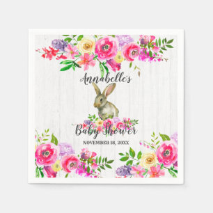 Guardanapo De Papel Woodland Coelho Coelho Coelho Aquarela Bebê Flora
