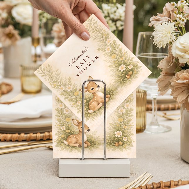 Guardanapo De Papel Woodland Forest Baby Shower (Criador carregado)