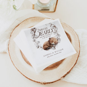 Guardanapo De Papel Woodland, Podemos Esperar Chá de fraldas De Invern