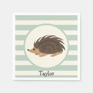Guardanapo De Papel Woodland Porcupine, Cachorro; Leve Sage Verde
