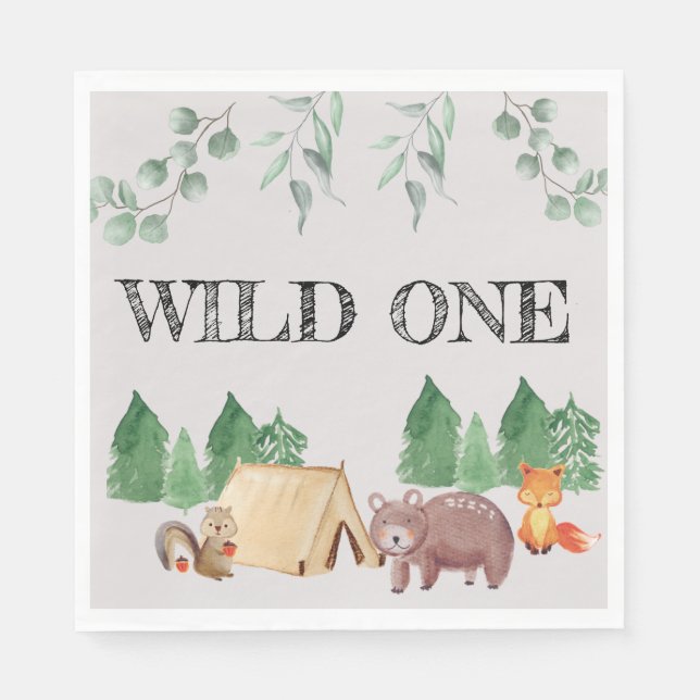 Guardanapo De Papel Woodland Wild ONE (Frente)