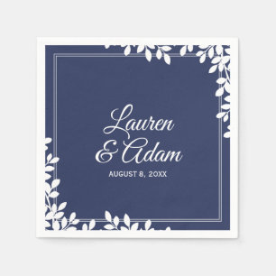 Guardanapo De Papel Woodsy Cocktail Napkins Quadro Folha (meia-noite