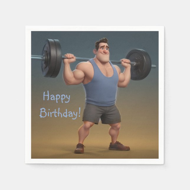 Guardanapo De Papel Workout Man (Frente)