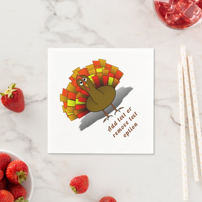 Guardanapo De Papel Worried Turkey Thanksgiving  (Insitu)