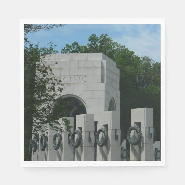Guardanapo De Papel WWII Memorial Wredies II em Washington DC (Frente)