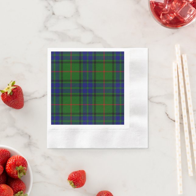 Guardanapo De Papel Xadrez azul-tartan Lauder (Insitu)
