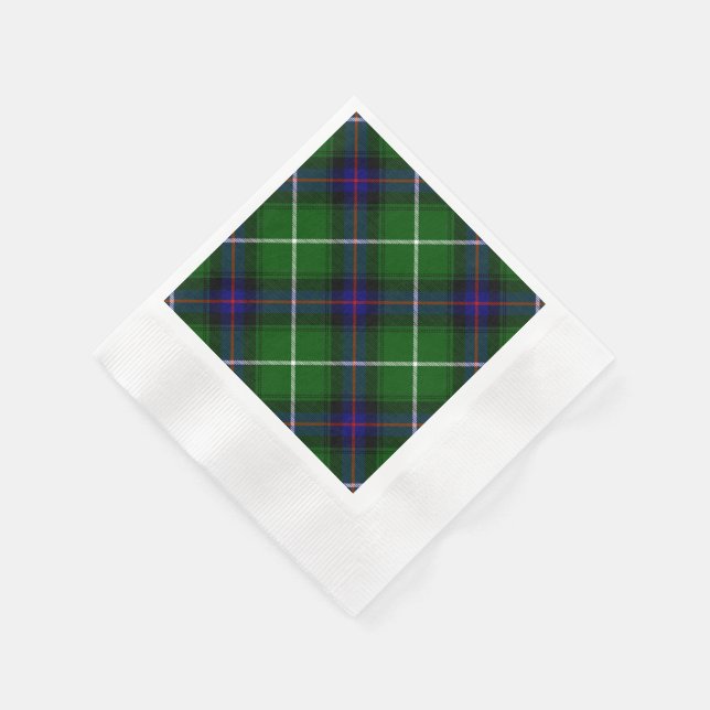 Guardanapo De Papel Xadrez azul verde MacDonald tartan (Canto)