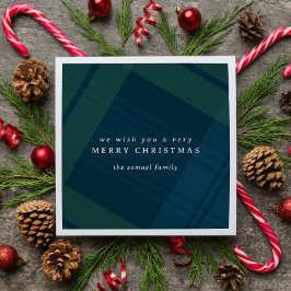 Guardanapo De Papel Xadrez de Natal Clássica simples personalizada